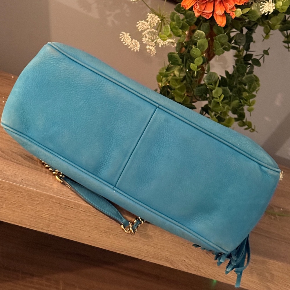 Gucci Soho Blue Nubuck Leather Shoulder Bag - Picture 9 of 15